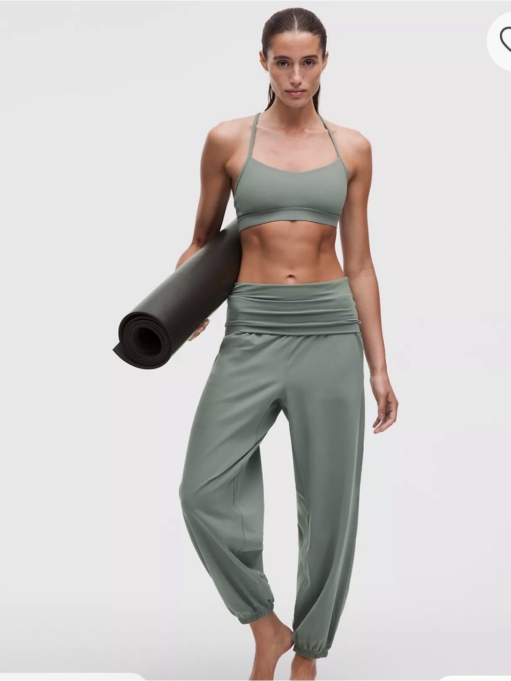 Lululemon joggers Align Super High Rise Ribbed Size 2 Foldover Waist